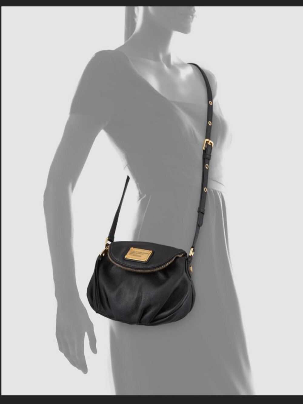 Marc by Marc Jacobs Classic Q Natasha Crossbody Bag Black Leather - Picture 14 of 15